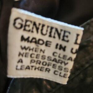 Vintage Uruguayan Leather Power Suit – Jet Black 2-Piece Set